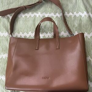Calpak Brown Leather Women's Bag